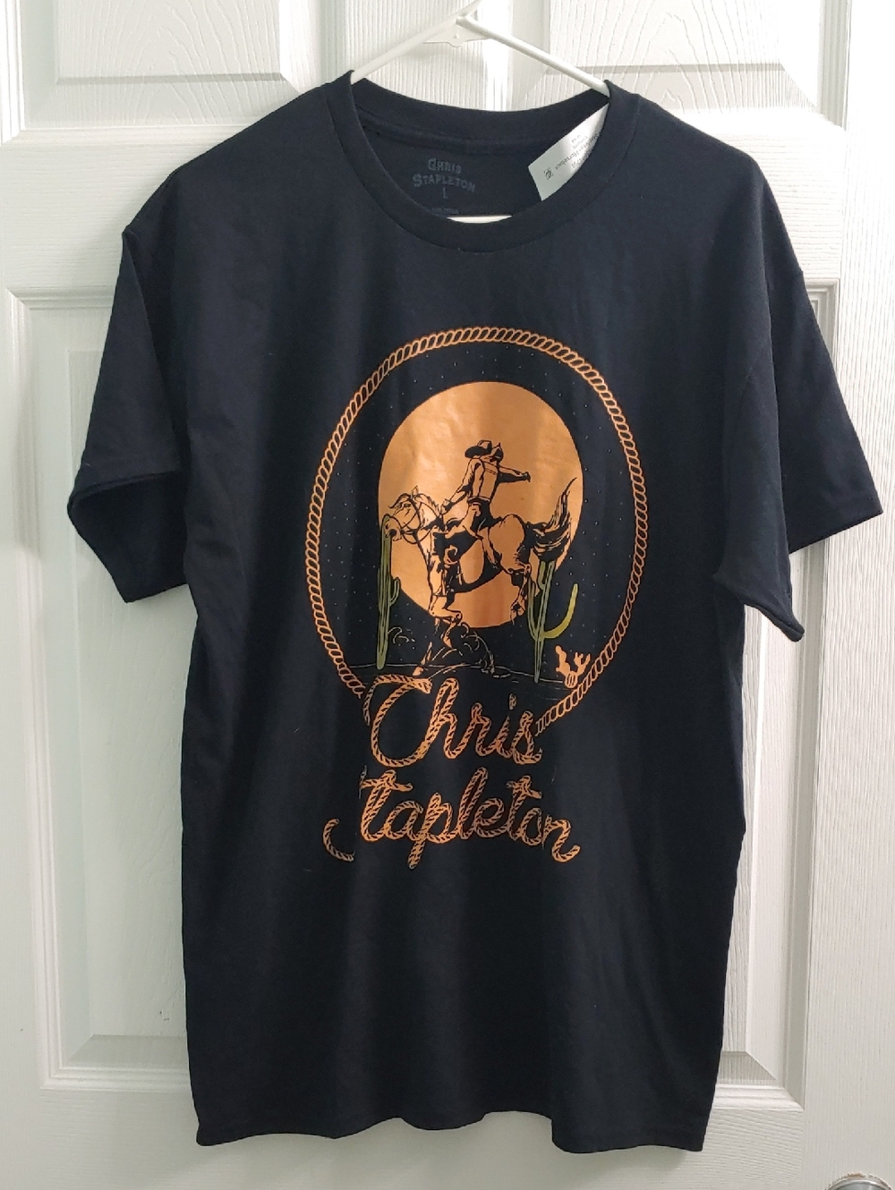 Chris Stapleton T Shirt NWT Cowboy Western Black Unisex Tee Unisex Size L